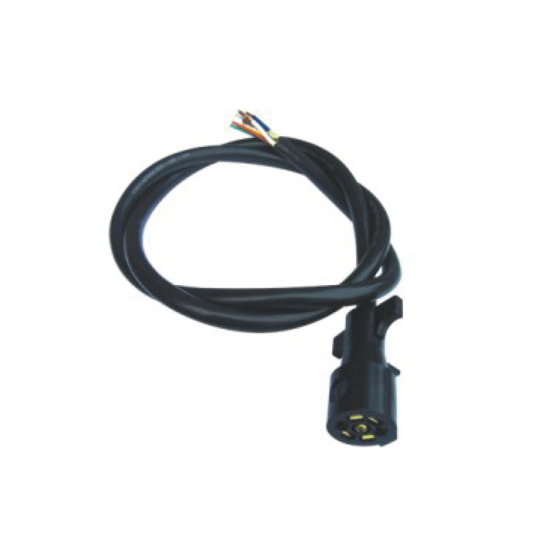 7Pole PVC Straight Coil พร้อมปลั๊กพลาสติกหนึ่งอัน, ความยาวสายเคเบิล 1 ม., 2 ม., 3 ม. ..... JH066